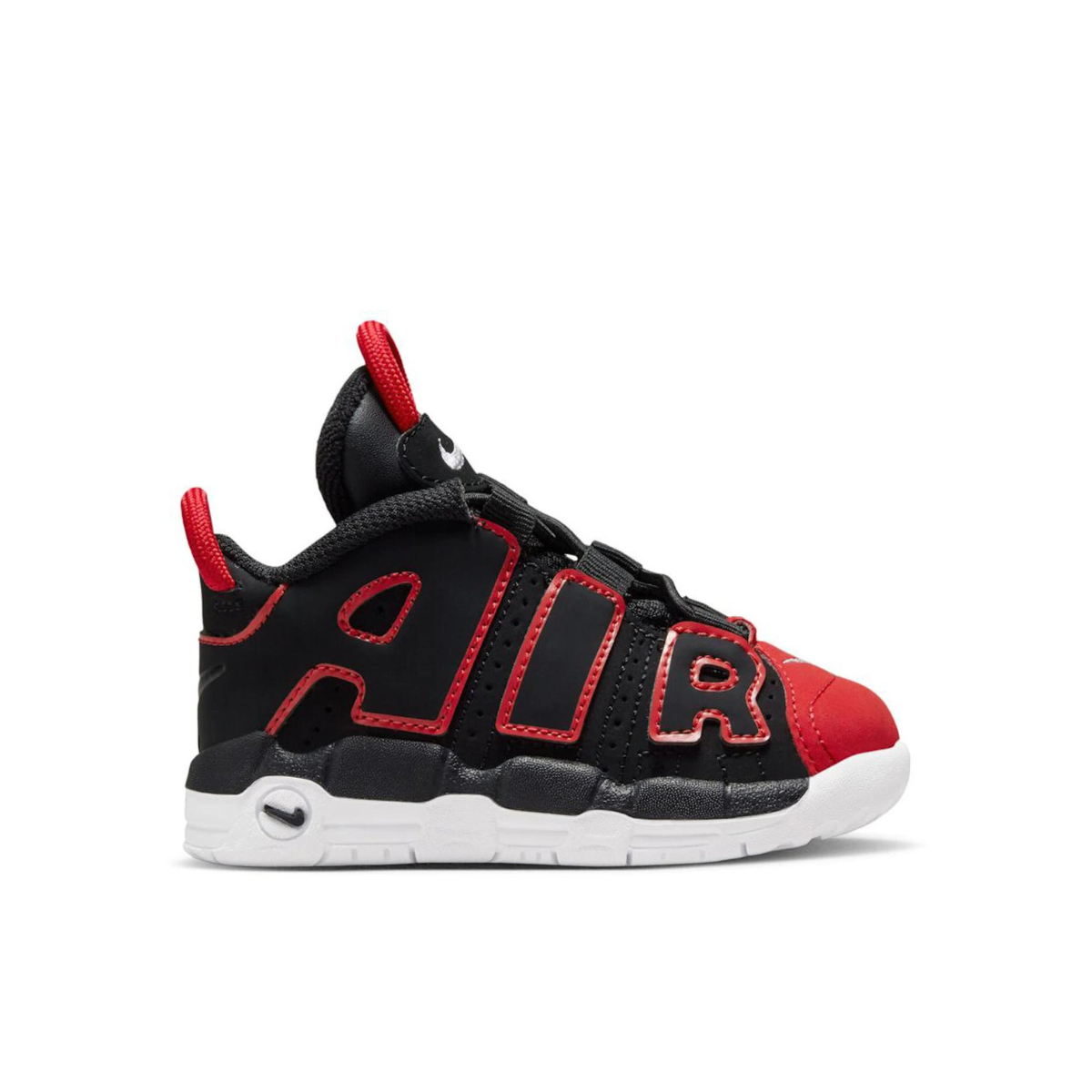 NIKE AIR MORE UPTEMPO BLACK RED TD