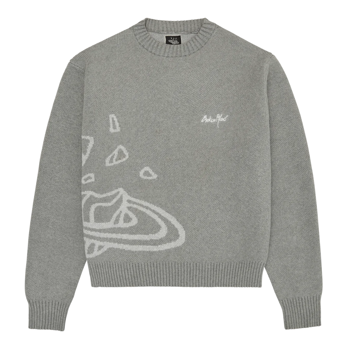 BROKEN PLANET KNIT SWEATER HEATHER GREY – SNCKicks