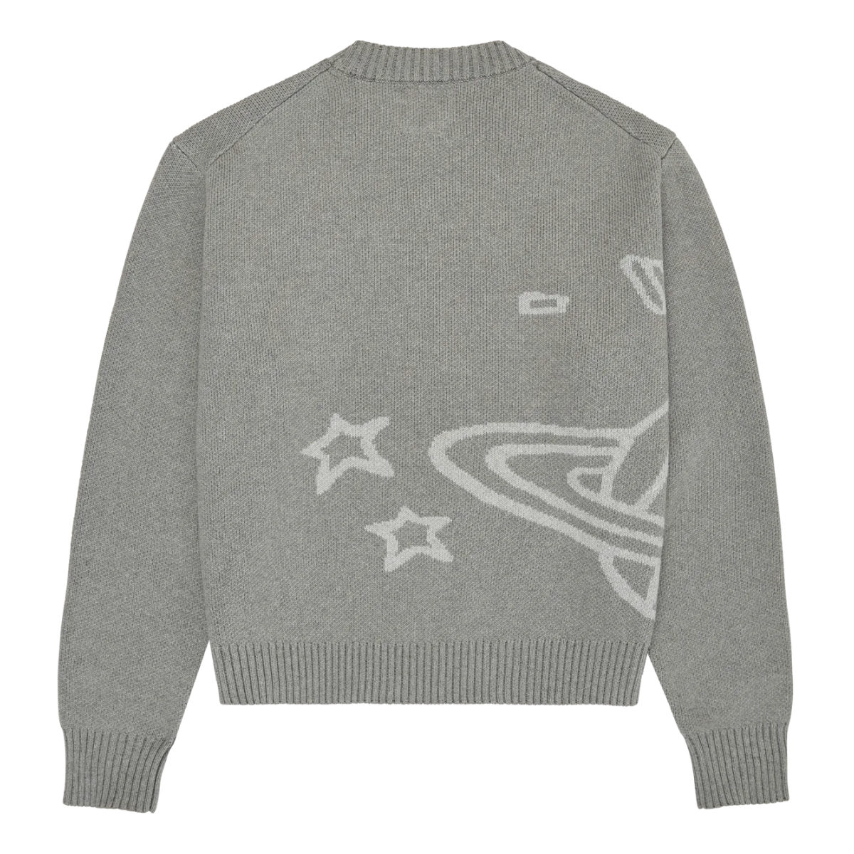 BROKEN PLANET KNIT SWEATER HEATHER GREY