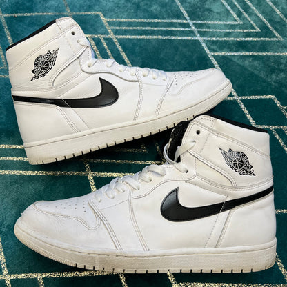 JORDAN 1 HIGH YIN YANG WHITE UK12 *PRE-LOVED*