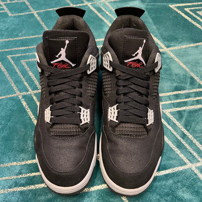 JORDAN 4 BLACK CANVAS UK10 *PRE-LOVED*