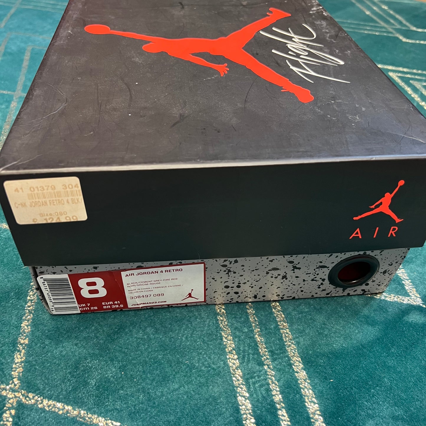 JORDAN 4 BRED 2012 UK7 *PRE-LOVED*