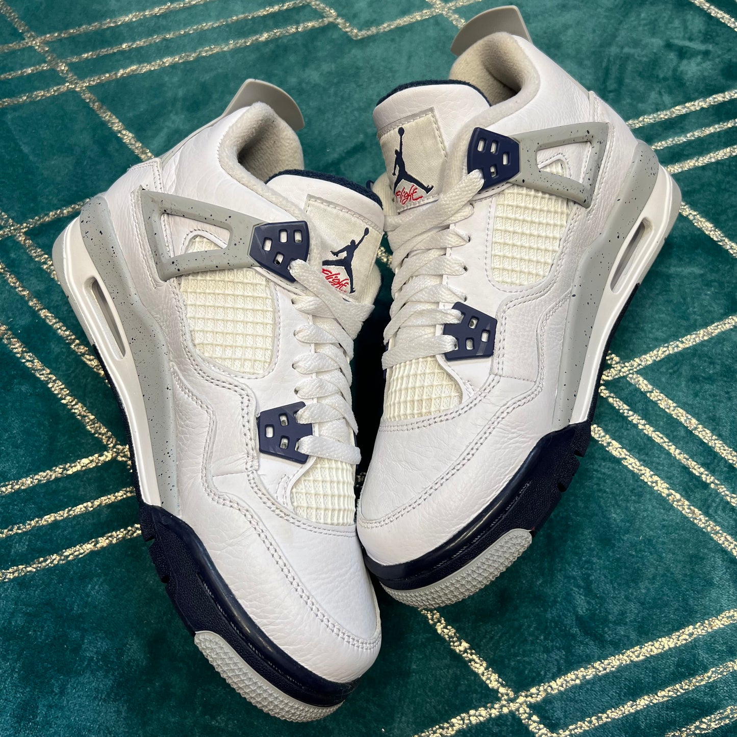 JORDAN 4 MIDNIGHT NAVY (GS) UK5.5 *PRE-LOVED*