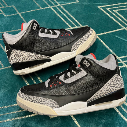 JORDAN 3 BLACK CEMENT 2018 UK12 *PRE-LOVED*