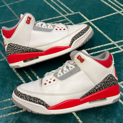 JORDAN 3 FIRE RED 2022 UK8 *PRE-LOVED*