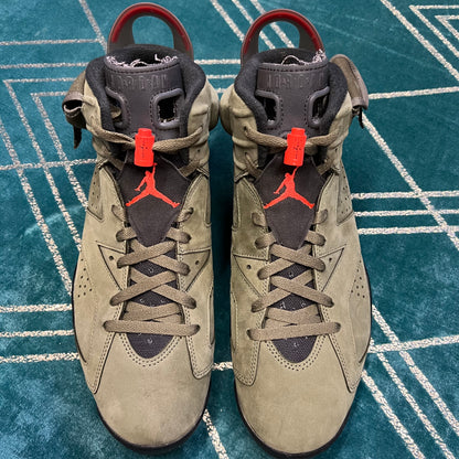 JORDAN 6 TRAVIS SCOTT OLIVE UK11 *PRE-LOVED*