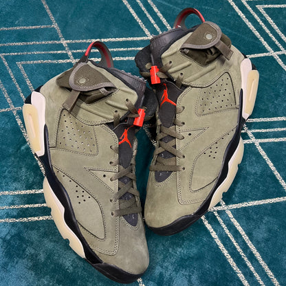 JORDAN 6 TRAVIS SCOTT OLIVE UK11 *PRE-LOVED*