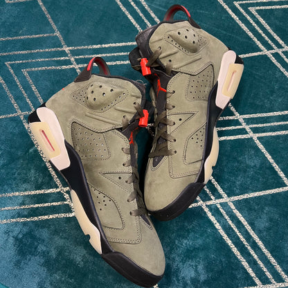 JORDAN 6 TRAVIS SCOTT OLIVE UK11 *PRE-LOVED*