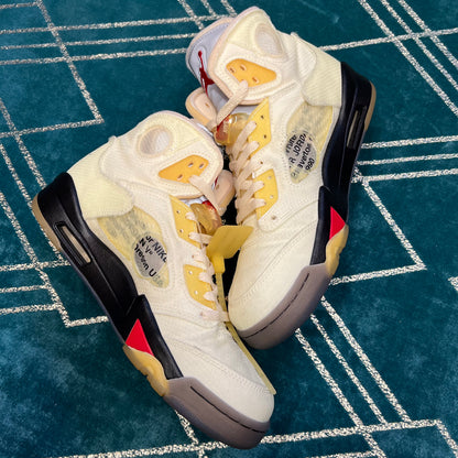 JORDAN 5 OFF-WHITE SAIL UK8 *PRE-LOVED*