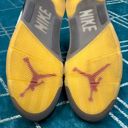 JORDAN 5 OFF-WHITE SAIL UK8 *PRE-LOVED*