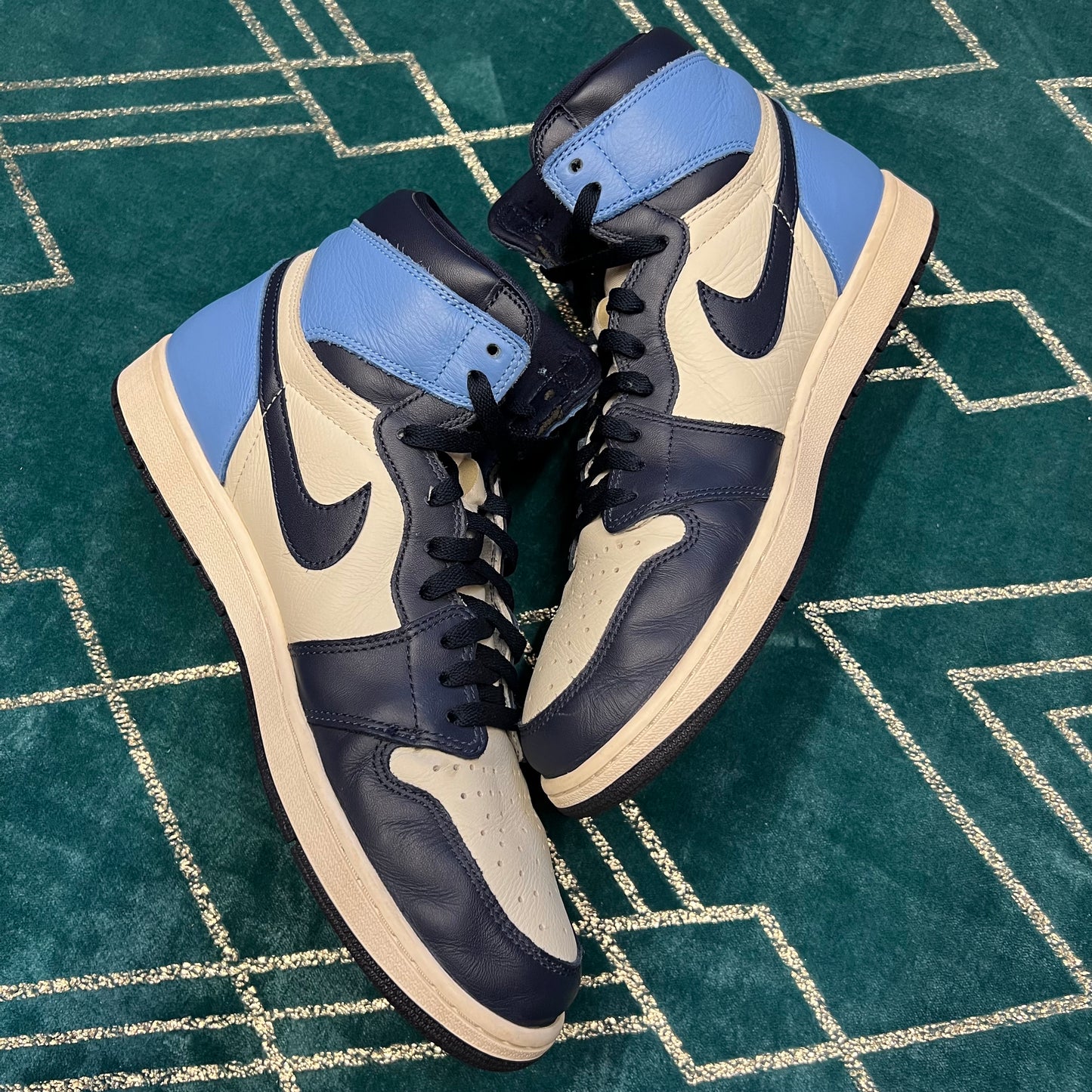 JORDAN 1 HIGH OBSIDIAN UNC UK13 *PRE-LOVED*