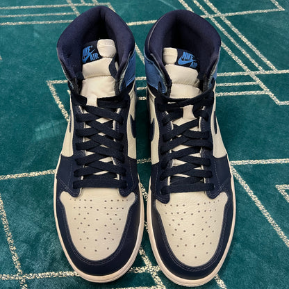 JORDAN 1 HIGH OBSIDIAN UNC UK9.5 *PRE-LOVED*