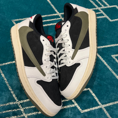 JORDAN 1 LOW TRAVIS SCOTT OLIVE (W) UK7.5 *PRE-LOVED*