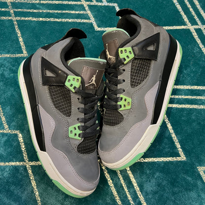 JORDAN 4 GREEN GLOW (GS) UK5 *PRE-LOVED*