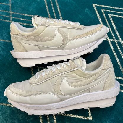 SACAI WAFFLE NYLON WHITE UK8 *PRE-LOVED*