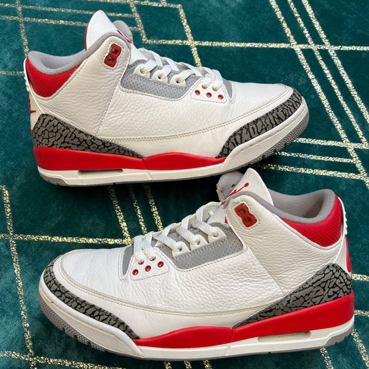 JORDAN 3 FIRE RED 2020 UK9 *PRE-LOVED*