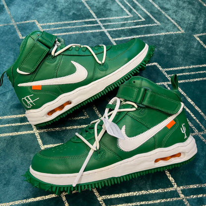 AIR FORCE 1 MID OFF-WHITE PINE GREEN UK9.5 *PRE-LOVED*