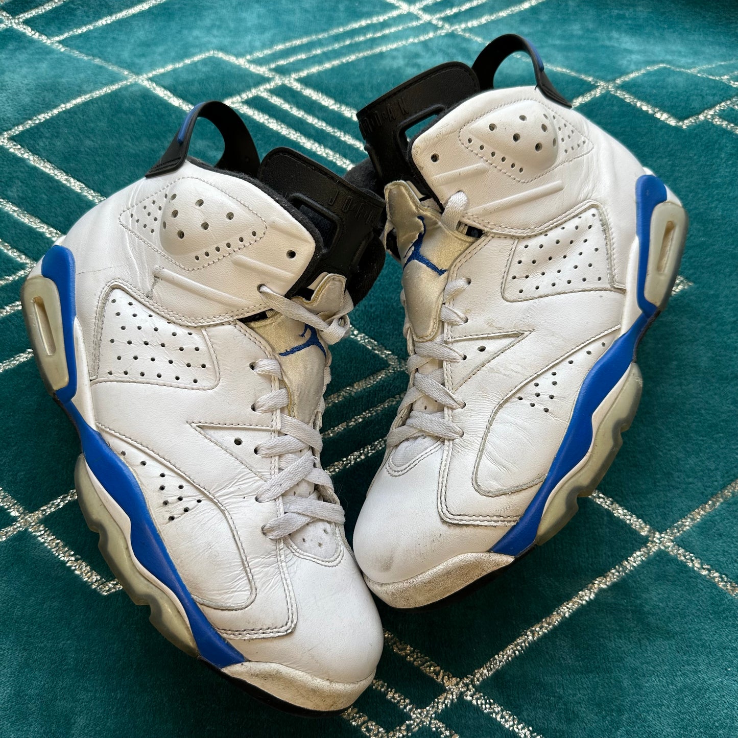 JORDAN 6 SPORT BLUE UK7.5 *PRE-LOVED*