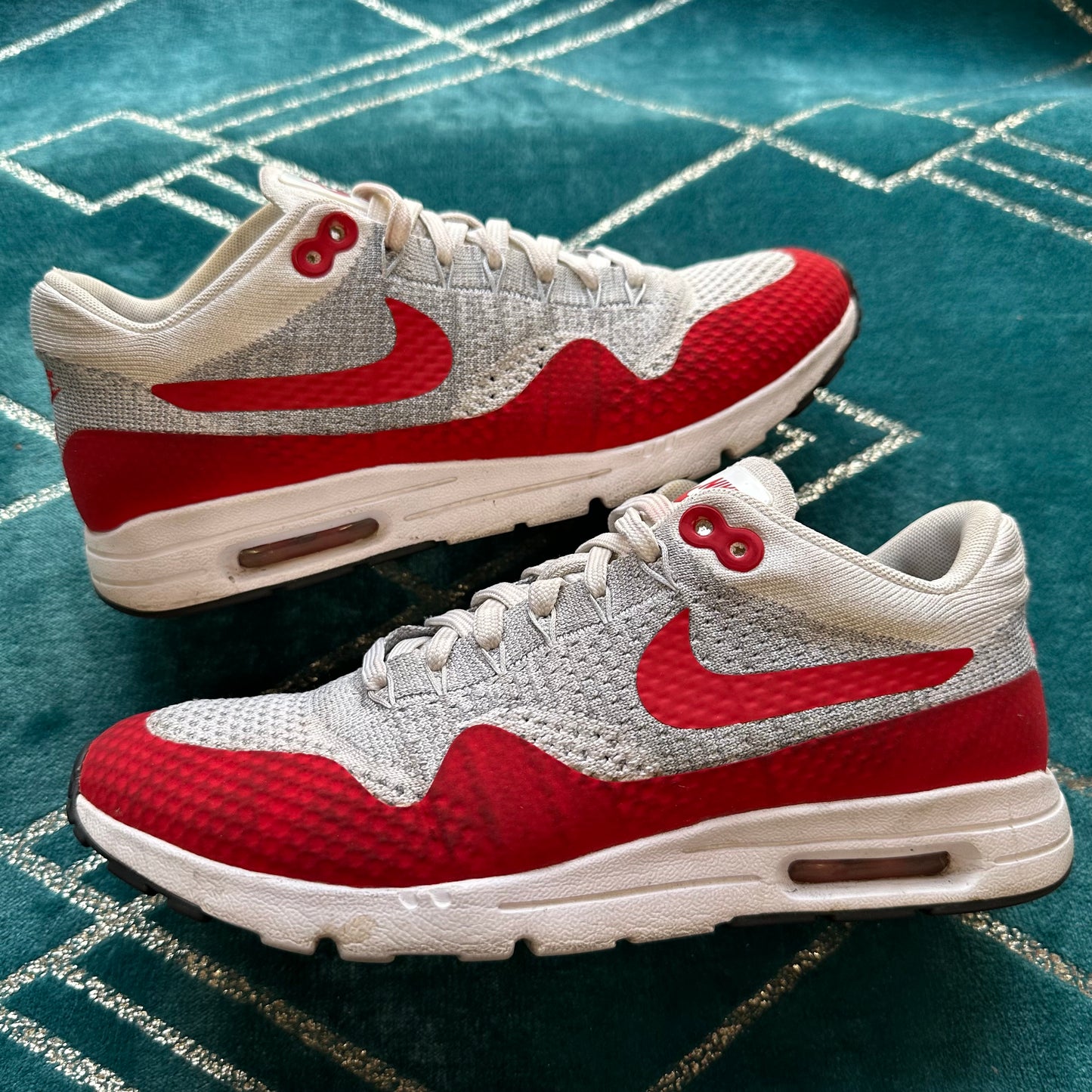 AIR MAX 1 FLYKNIT UNIVERSITY RED UK6.5 (W) *PRE-LOVED*