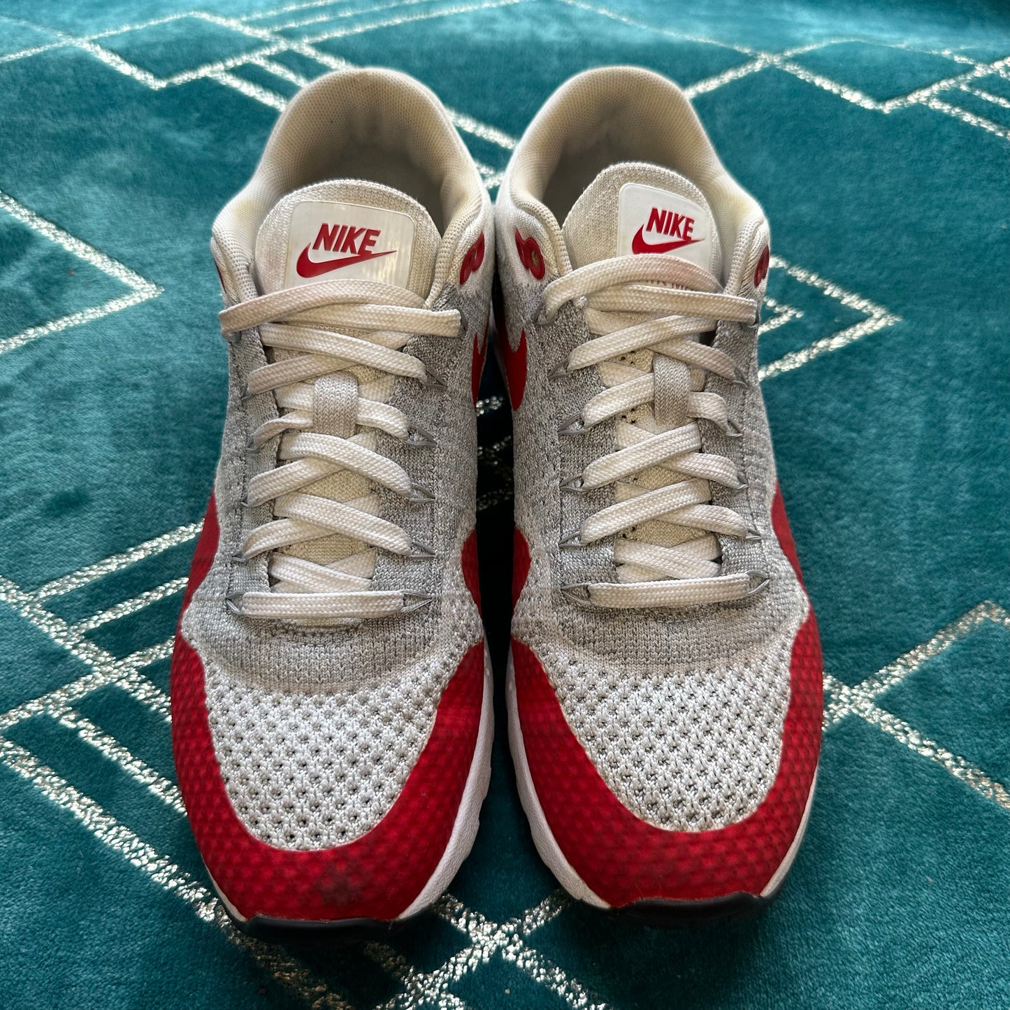 AIR MAX 1 FLYKNIT UNIVERSITY RED UK6.5 (W) *PRE-LOVED*