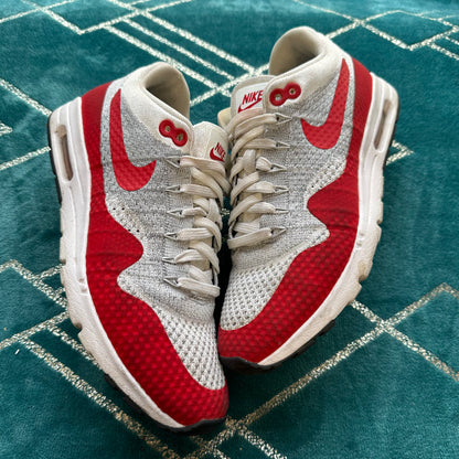 AIR MAX 1 FLYKNIT UNIVERSITY RED UK6.5 (W) *PRE-LOVED*