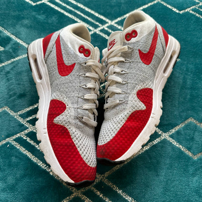 AIR MAX 1 FLYKNIT UNIVERSITY RED UK6.5 (W) *PRE-LOVED*