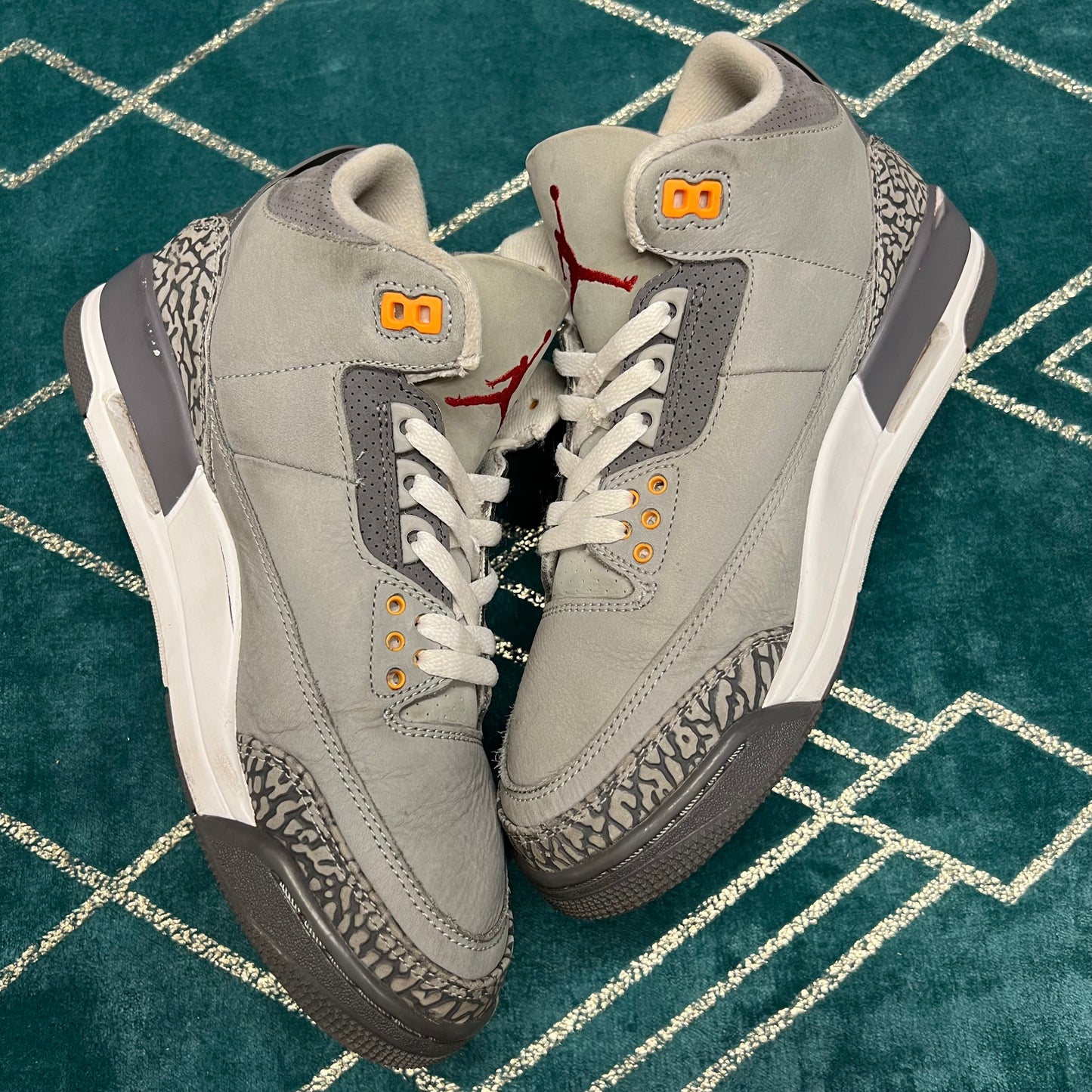 JORDAN 3 COOL GREY 2021 UK7.5 *PRE-LOVED*