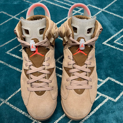 JORDAN 6 TRAVIS SCOTT BRITISH KHAKI UK7.5 *PRE-LOVED*