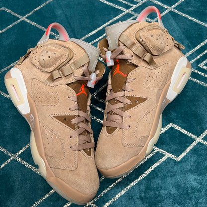 JORDAN 6 TRAVIS SCOTT BRITISH KHAKI UK7.5 *PRE-LOVED*