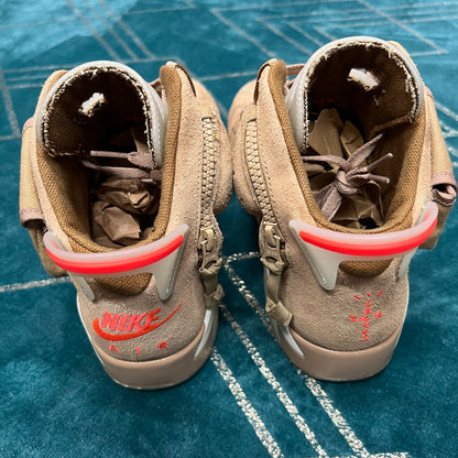 JORDAN 6 TRAVIS SCOTT BRITISH KHAKI UK7.5 *PRE-LOVED*