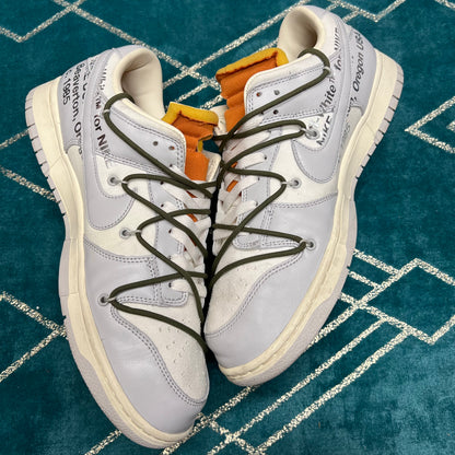 DUNK LOW OFF-WHITE LOT 22 UK10.5 *PRE-LOVED*