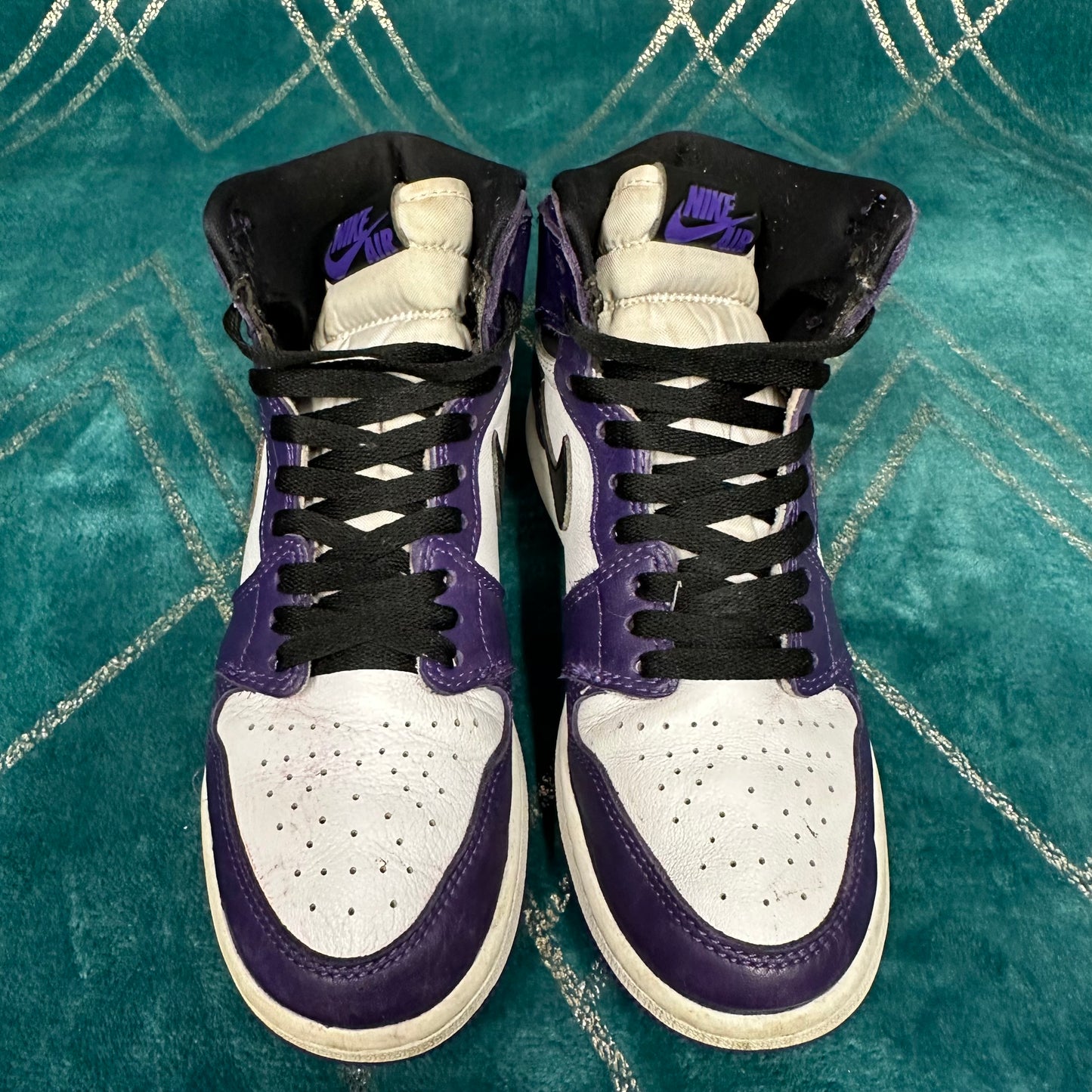 JORDAN 1 HIGH COURT PURPLE 2.0 (GS) UK5 *PRE-LOVED*