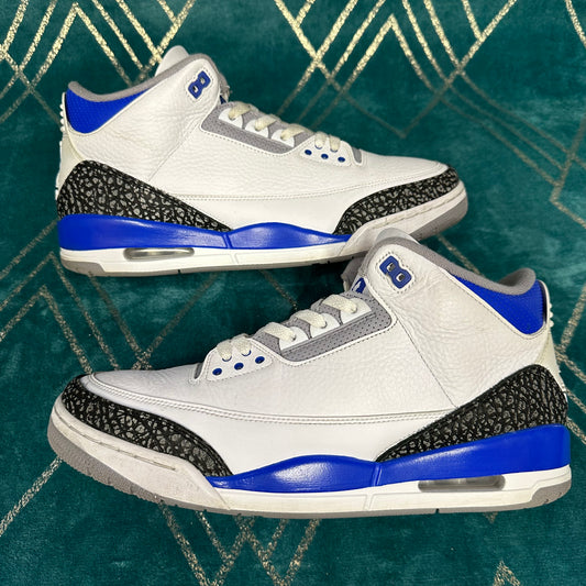 JORDAN 3 RACER BLUE UK12 *PRE-LOVED*