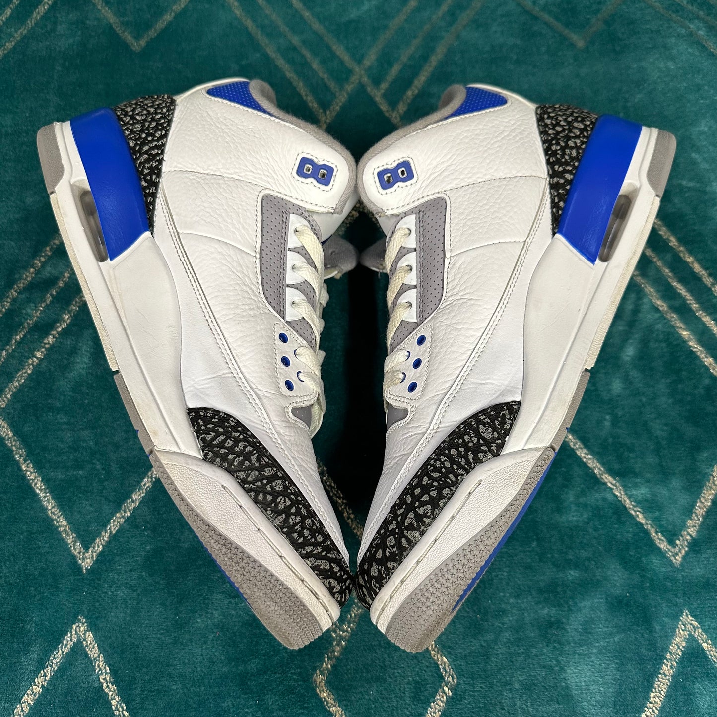 JORDAN 3 RACER BLUE UK12 *PRE-LOVED*