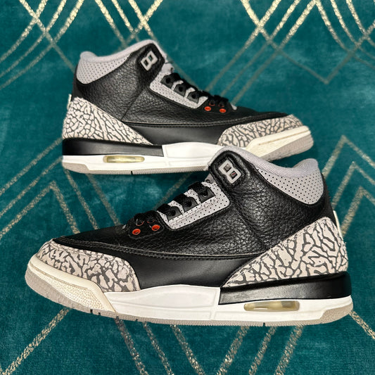 JORDAN 3 BLACK CEMENT 2018 (GS) UK4 *PRE-LOVED*