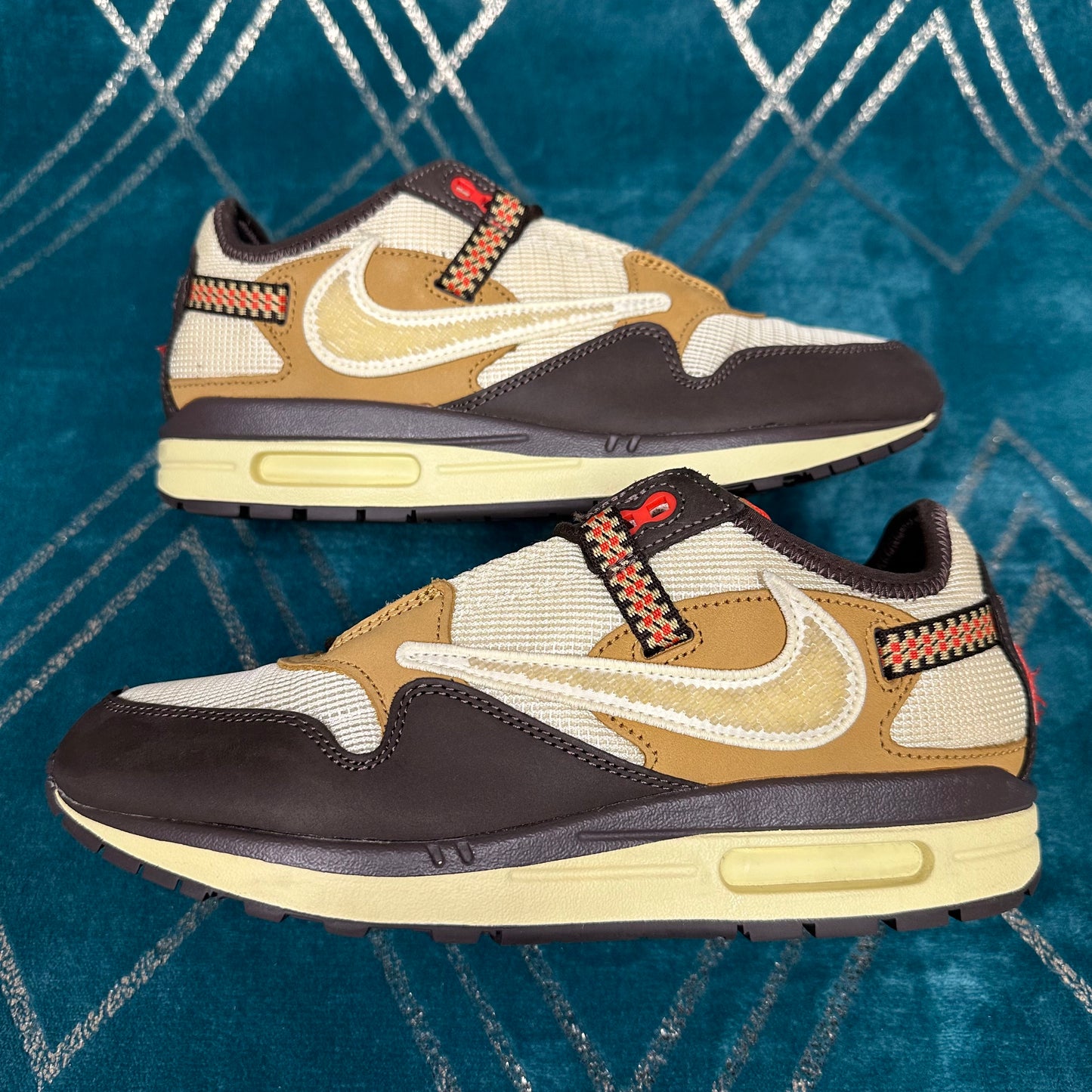 AIR MAX 1 TRAVIS SCOTT BAROQUE BROWN UK7 *PRE-LOVED*