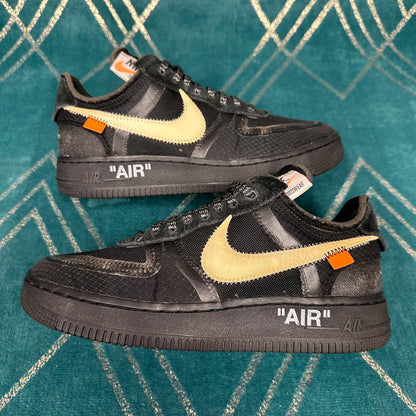 AIR FORCE 1 OFF-WHITE BLACK UK5 *PRE-LOVED*