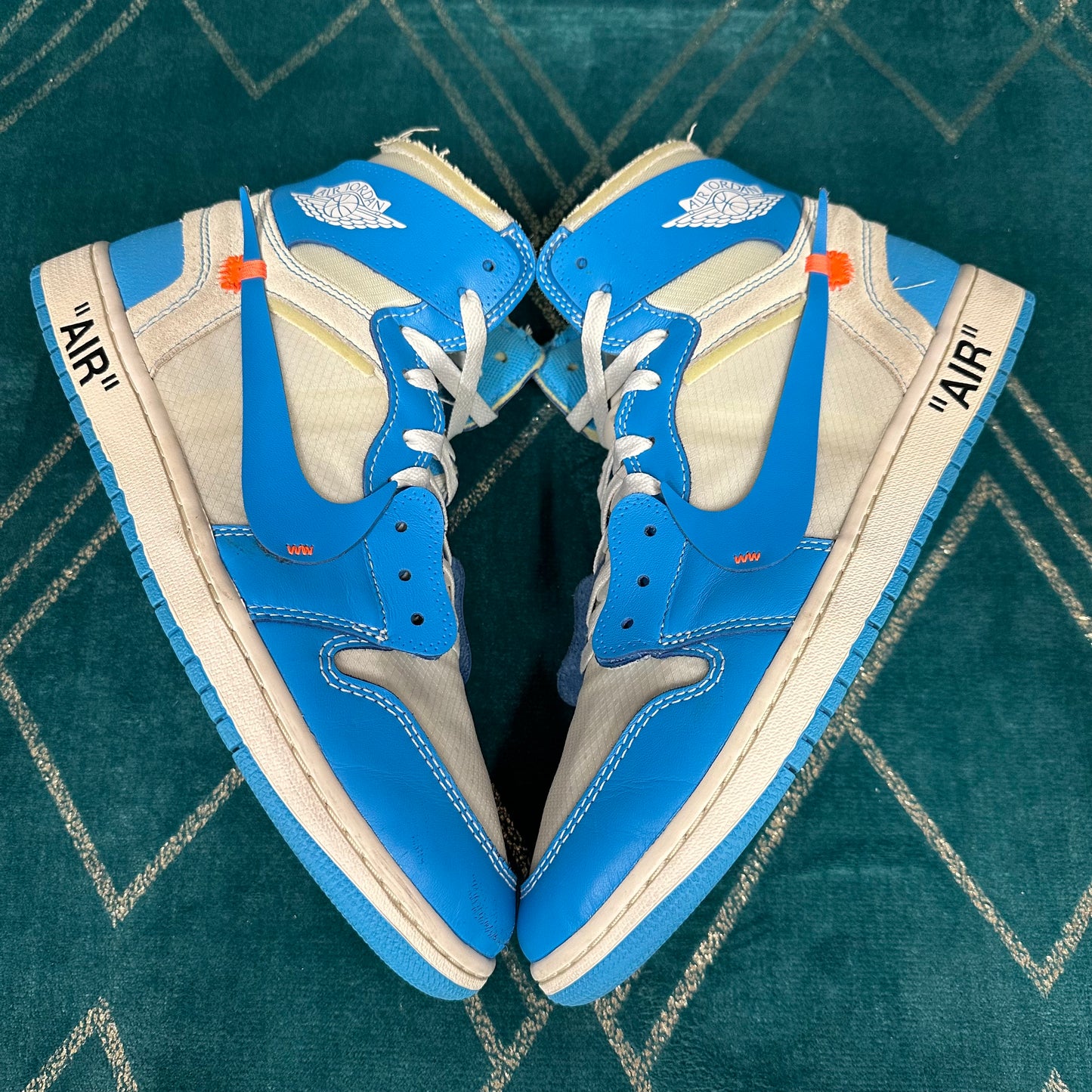 JORDAN 1 HIGH OFF-WHITE UNC UK10.5 *PRE-LOVED*