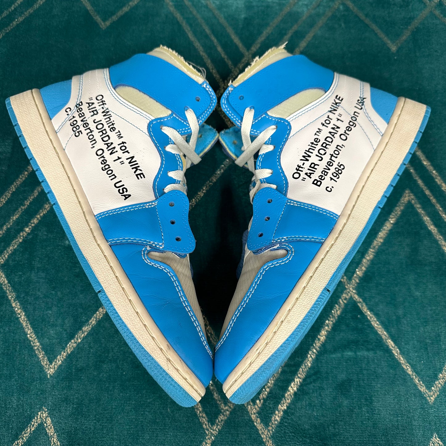 JORDAN 1 HIGH OFF-WHITE UNC UK10.5 *PRE-LOVED*