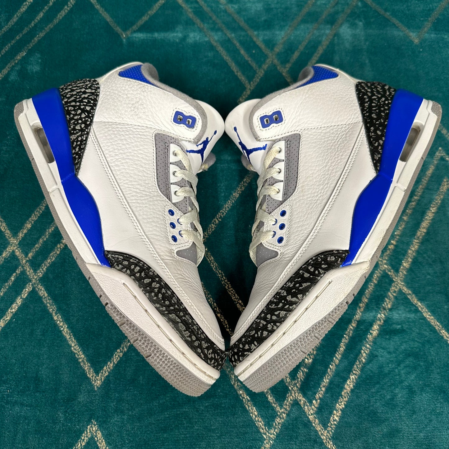 JORDAN 3 RACE BLUE UK8.5 *PRE-LOVED*