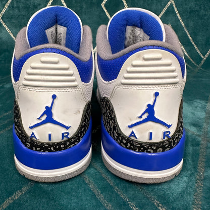 JORDAN 3 RACE BLUE UK8.5 *PRE-LOVED*