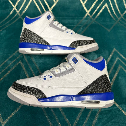 JORDAN 3 RACER BLUE (GS) UK4 *PRE-LOVED*