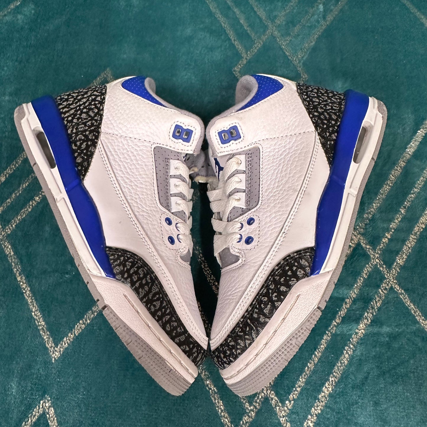 JORDAN 3 RACER BLUE (GS) UK4 *PRE-LOVED*