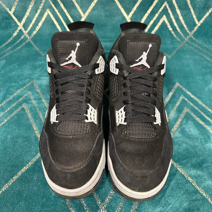 JORDAN 4 BLACK CANVAS UK8.5 *PRE-LOVED*