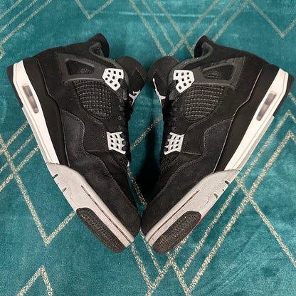 JORDAN 4 BLACK CANVAS UK8.5 *PRE-LOVED*