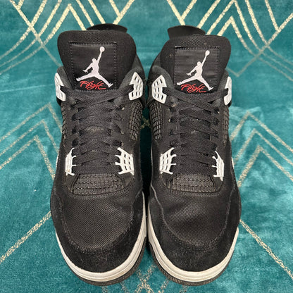 JORDAN 4 BLACK CANVAS UK9.5 *PRE-LOVED*