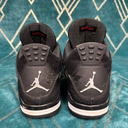 JORDAN 4 BLACK CANVAS UK9.5 *PRE-LOVED*