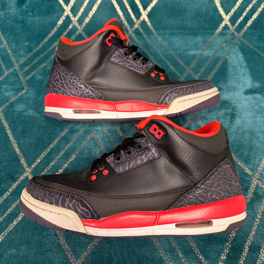 JORDAN 3 CRIMSON (GS) UK5.5 *PRE-LOVED*