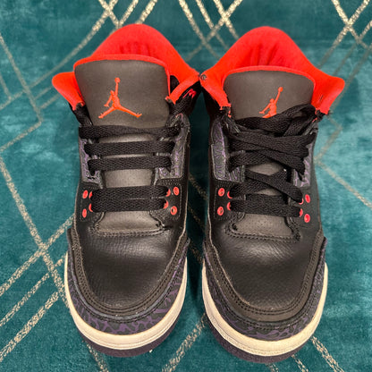 JORDAN 3 CRIMSON (GS) UK5.5 *PRE-LOVED*