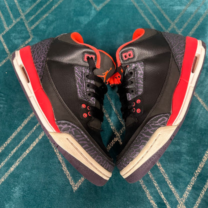 JORDAN 3 CRIMSON (GS) UK5.5 *PRE-LOVED*